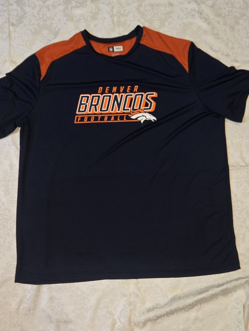 NFL Denver Broncos Navy and Orange Short-Sleeve Tee